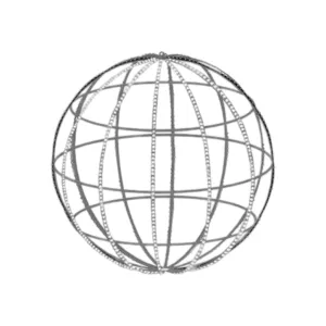 Sphère NEPTUNE StripLED 3D - Ø 34cm - 240 LED - 8 rayons (Blanc)